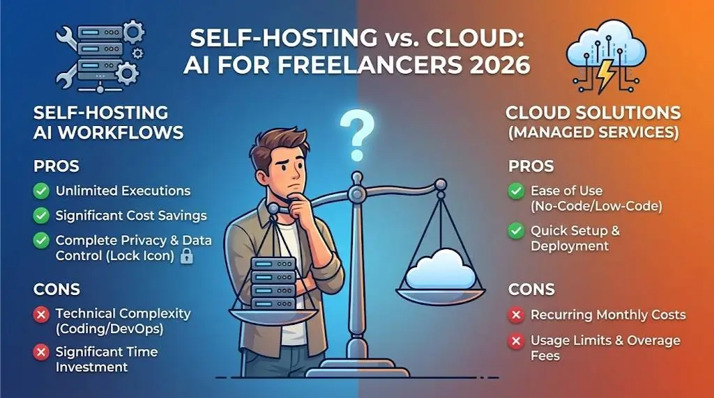 self-hosting AI workflows for freelancers